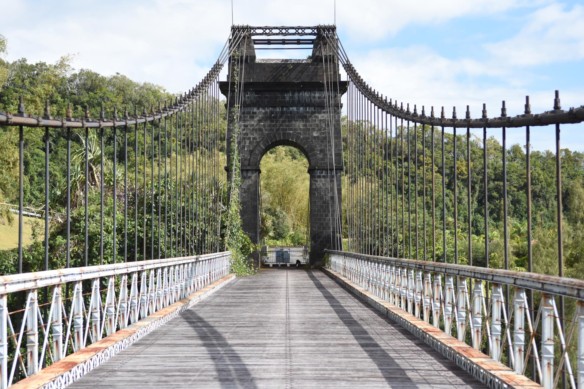 Le Pont Suspendu de la Rivière de l'Est - Île de La Réunion - Avant travaux